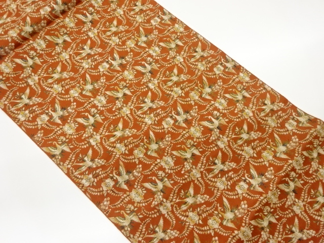 本場筑前博多花鳥模様織出し名古屋帯